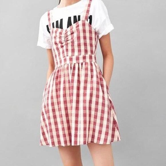 Zara Pink Gingham Retro Rockabilly Dress (S) - Picture 1 of 12